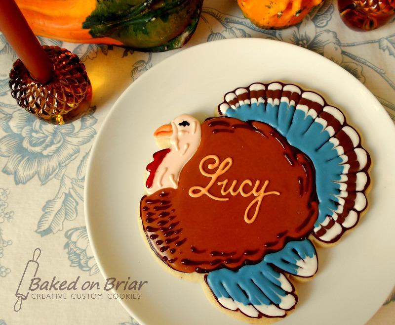 Thanksgiving place card cookie