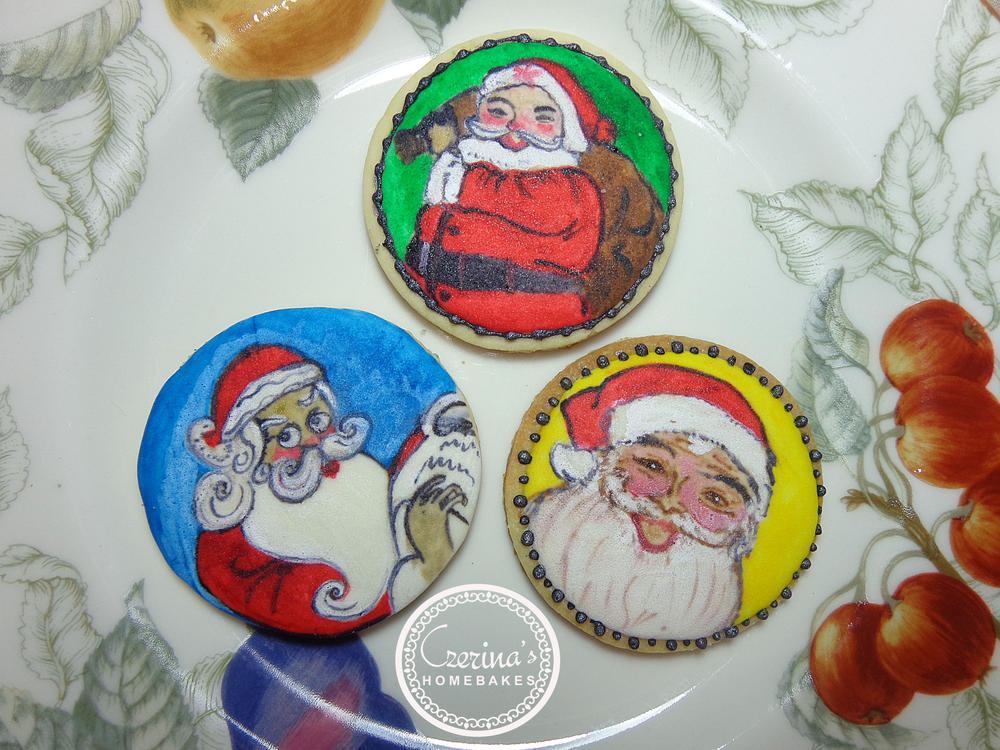 Santa Claus Hand painted cookies.