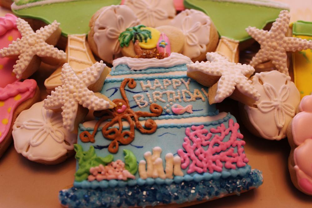 Ocean Birthday Cake Cookie