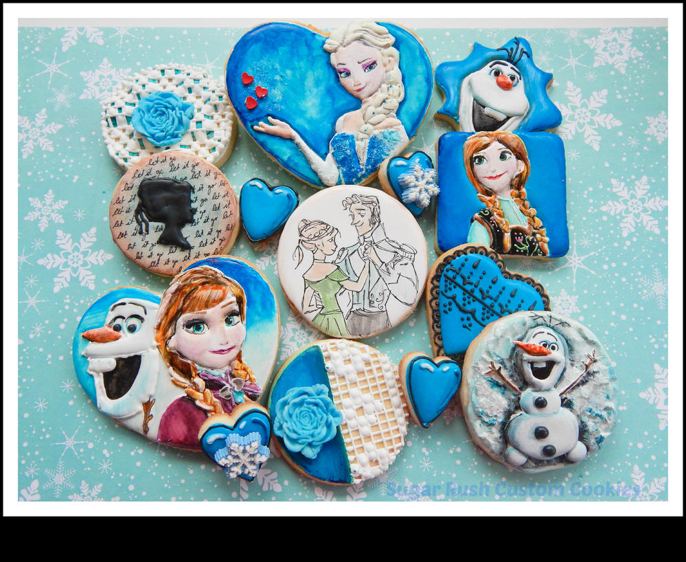 Disney Frozen Cookies by Sugar Rush Custom Cookies