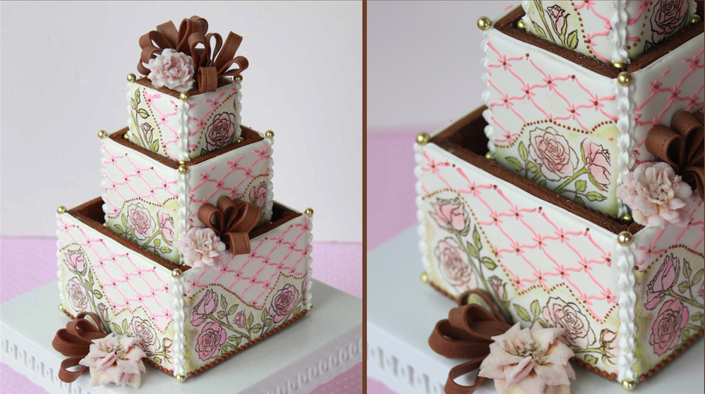 Cookie Wedding Cake Box Detail