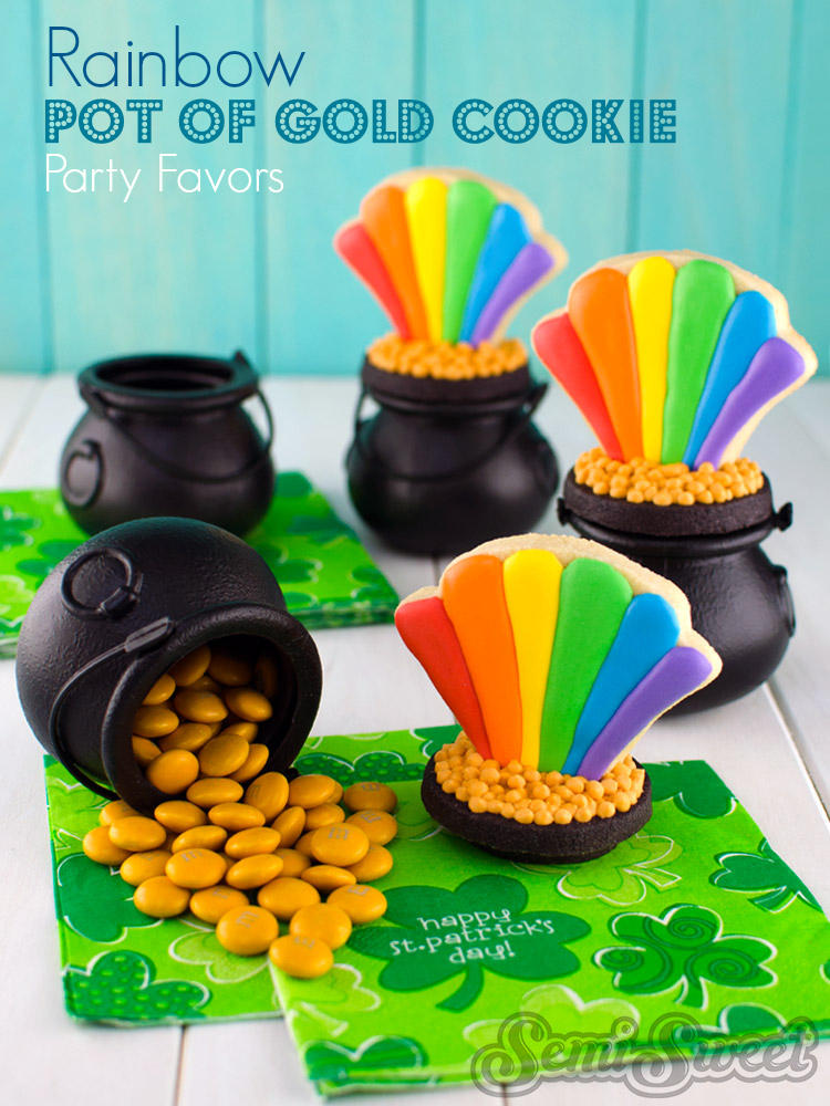 Rainbow Pot of Gold Cookie Party Favors