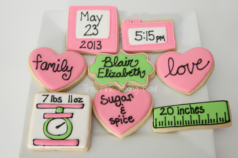 Birth Announcement cookies!