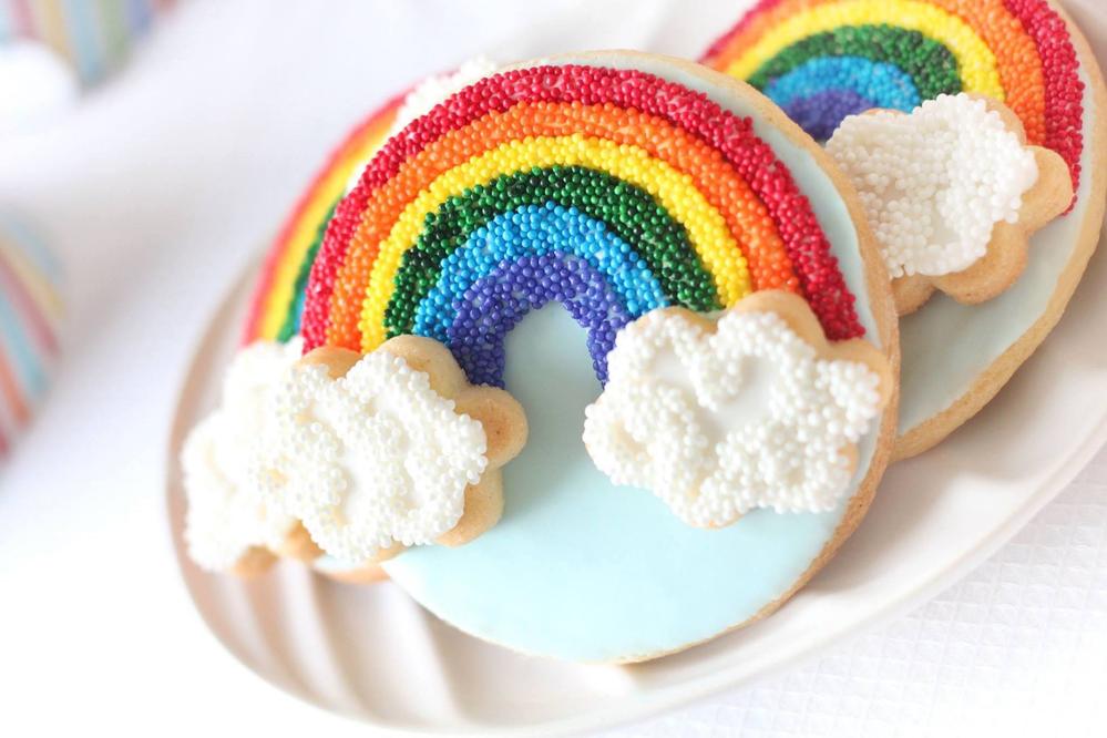 Rainbow Cookies without mixing colours