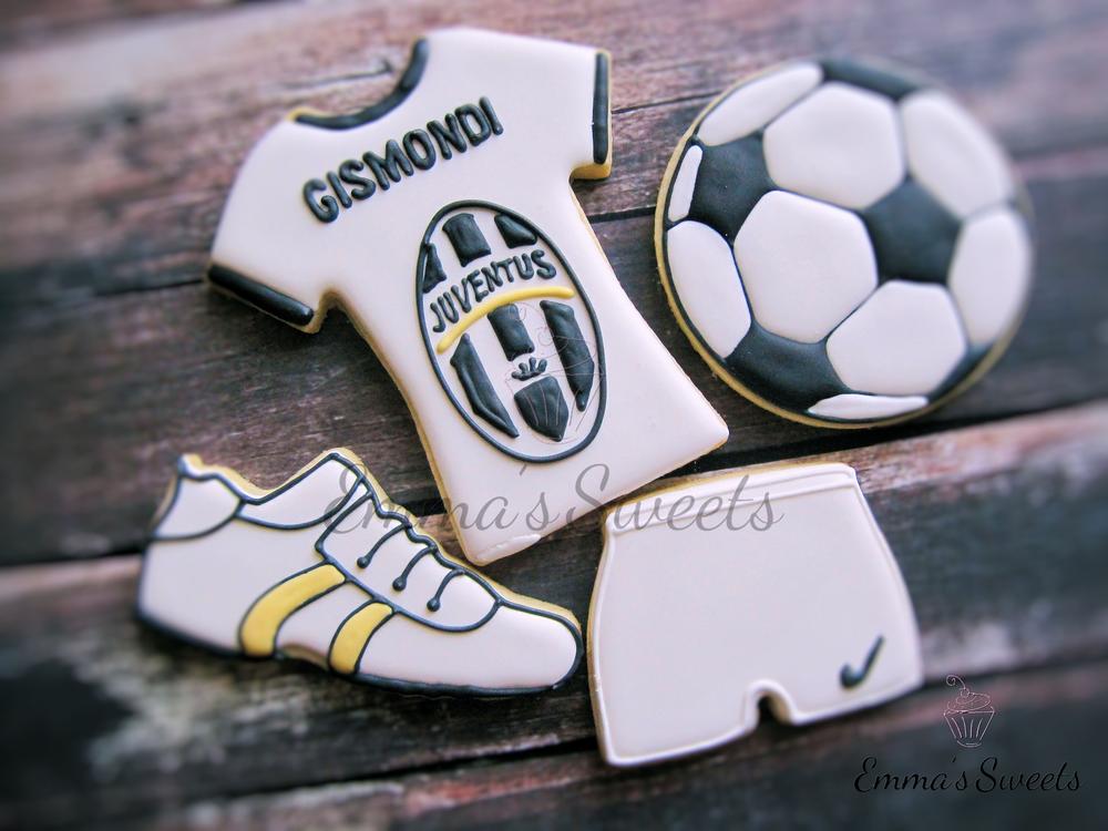 Soccer Themed Cookies by Emma's Sweets