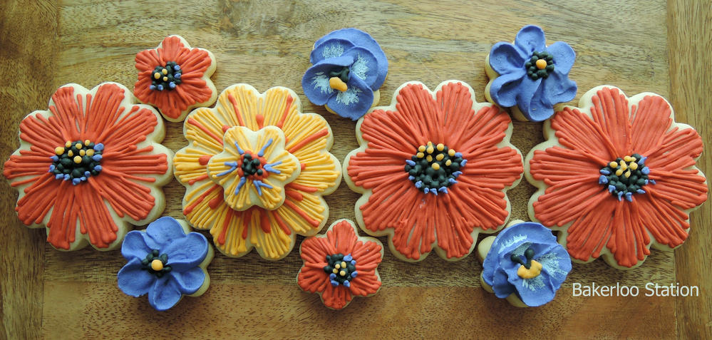 Crewel Stitched Flowers - Practice Bakes Perfect Challenge #1
