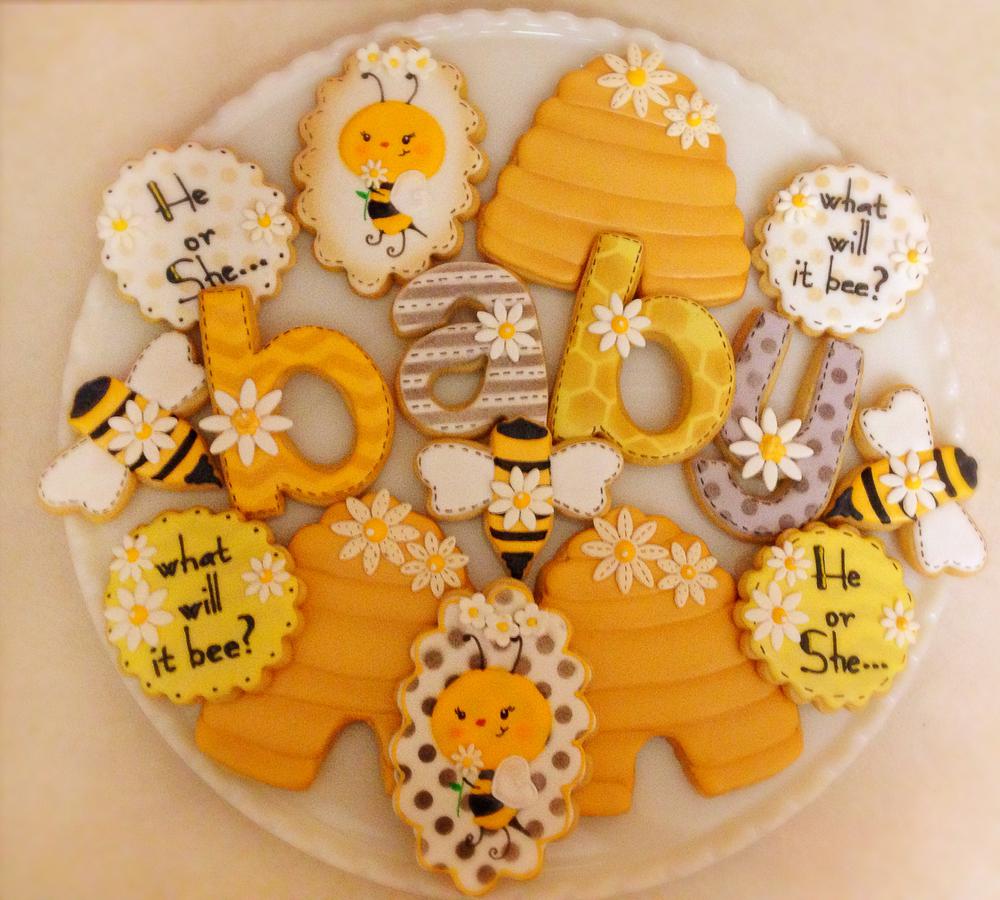 What Will It Bee? Gender Reveal Baby Shower Cookies