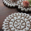 Nearly Naked Eyelet Lace Doilies: Photo and Cookies by Julia M Usher