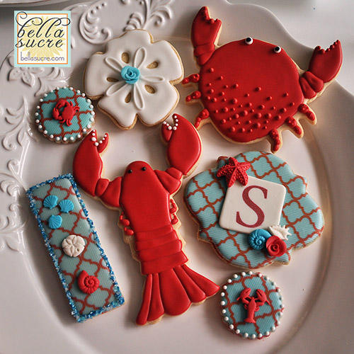 Lobster, Crab and Sea-Themed Cookies