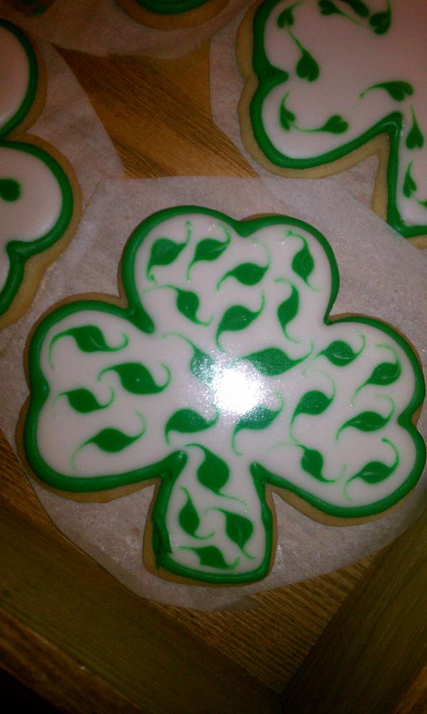 Shamrock with Marbled Pattern #1