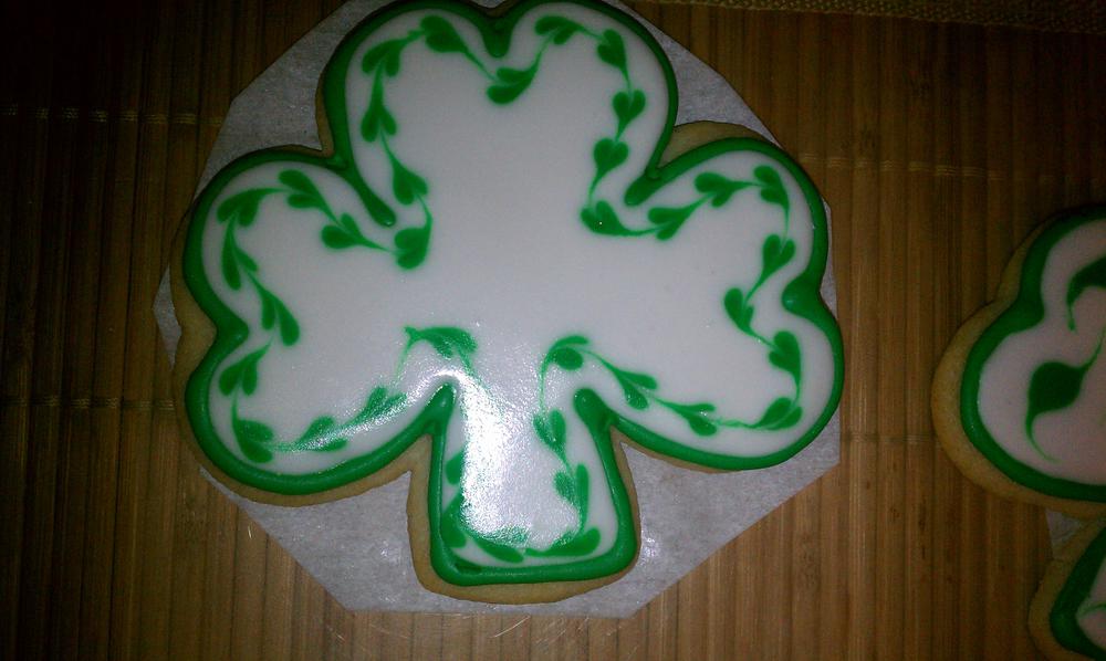 Shamrock with Marbled Pattern #2