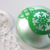 A Two-Stencil Approach on a Christmas Ornament Cookie: Photo and Cookies by Julia M Usher