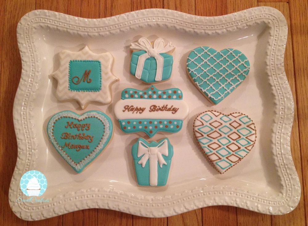 21st Birthday Cookies inspired by Tiffanys