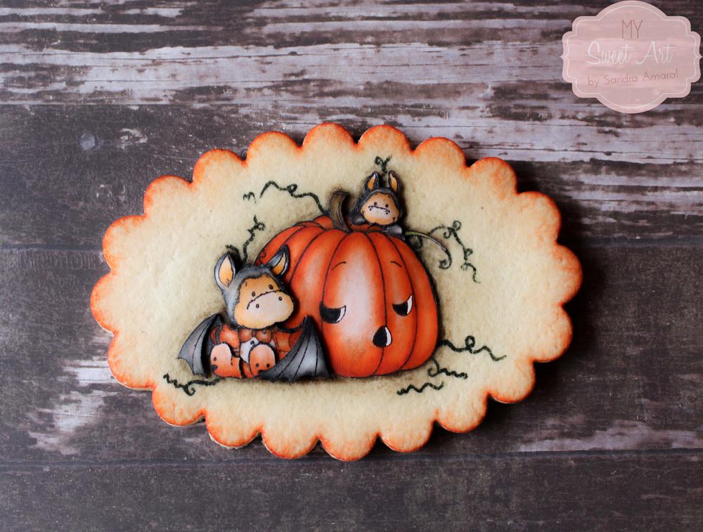 Halloween bats cookie