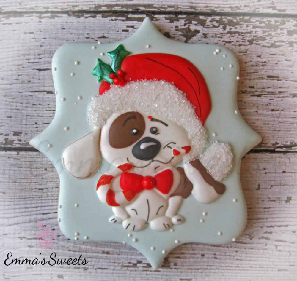 Christmas Puppy Cookie by Emma's Sweets