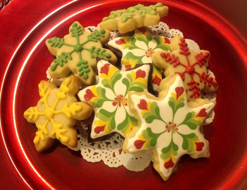 Marbled/ Wet on Wet/Christmas cookies