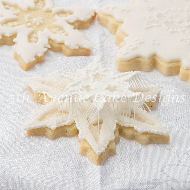 Suspended Stringwork Snowflake Cookies