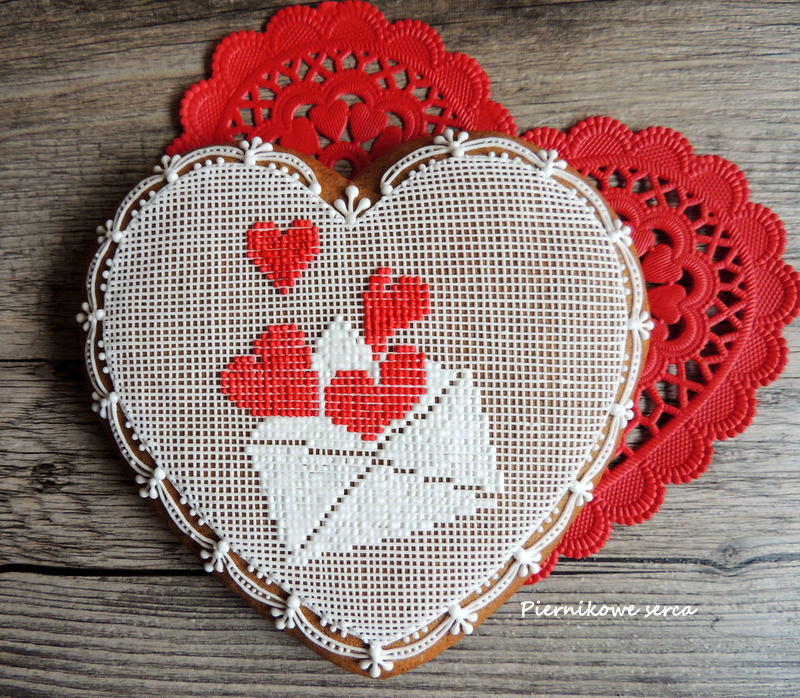 Evelope with hearts for Valentine's Day