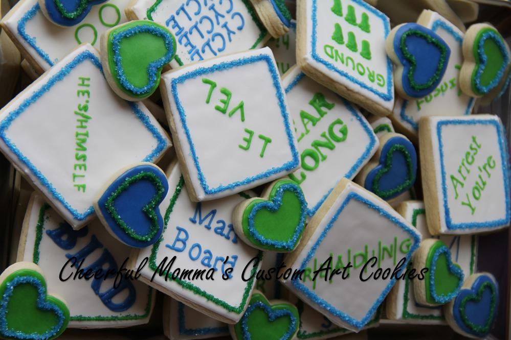 Word Puzzle Cookie by Cheerful Momma's Custom Art Cookies