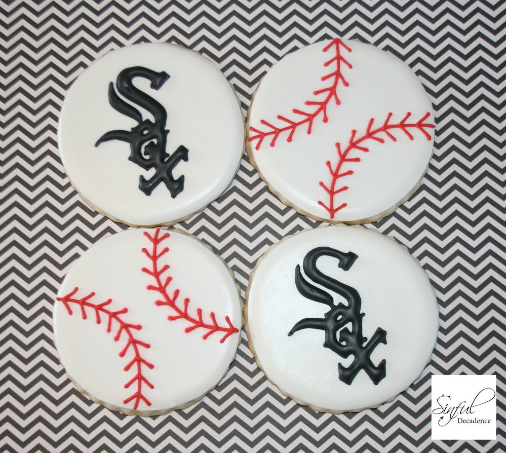 White Sox Baseball Cookies