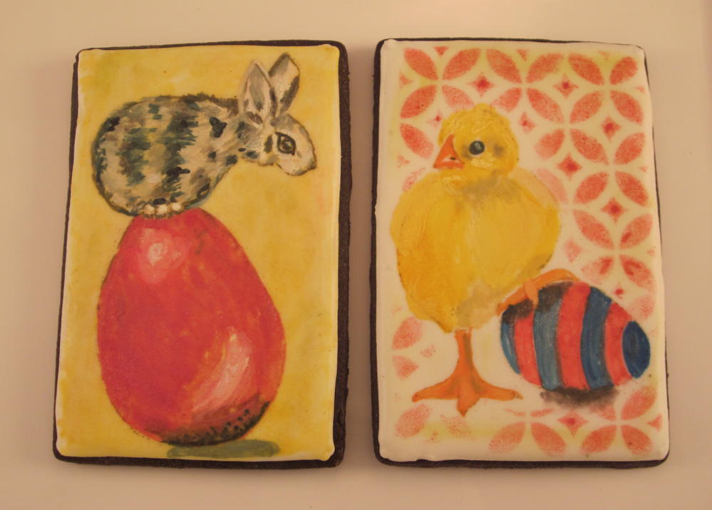 Easter cookies/ bunny and chick with egg