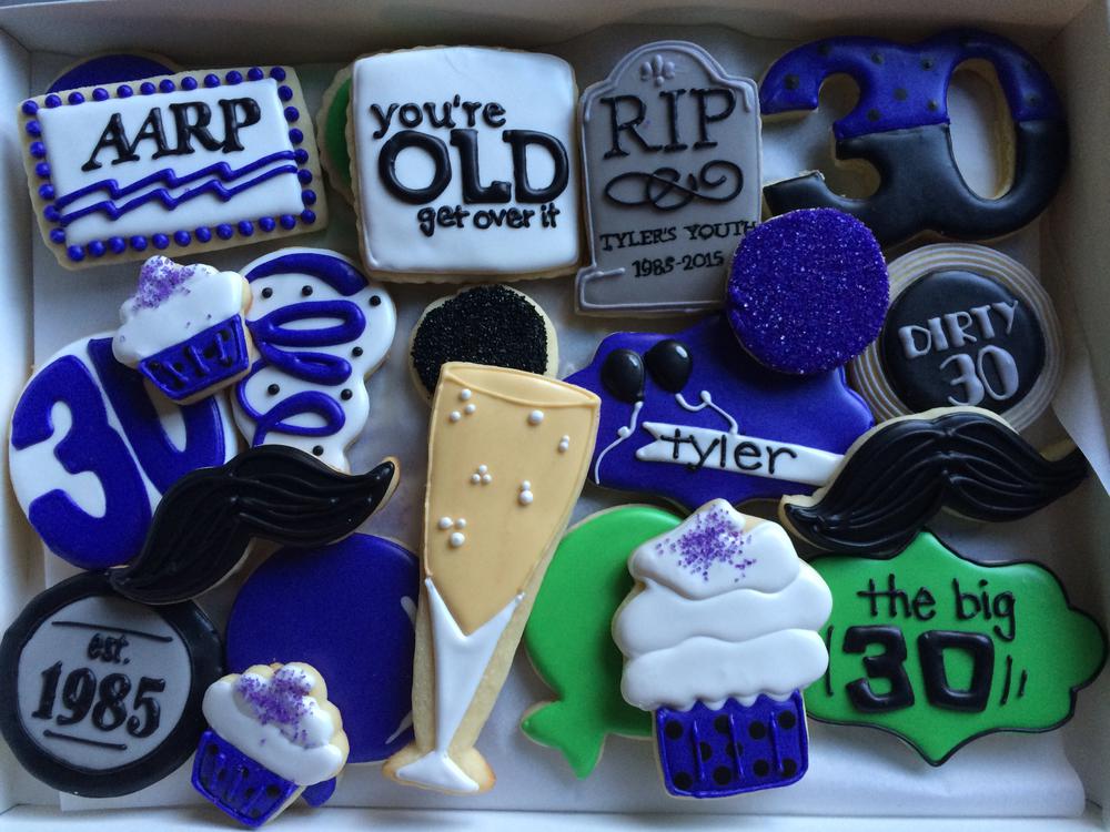 30th Birthday Over The Hill Cookies Cookie Connection