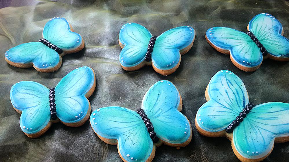 Turquoise butterflies