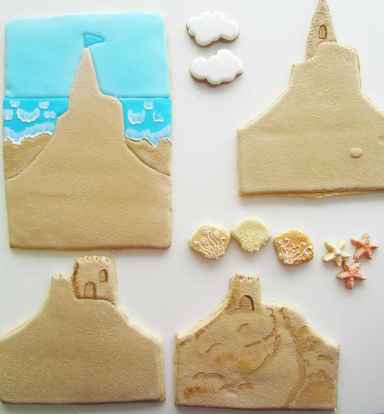 Sandcastle individual cookies