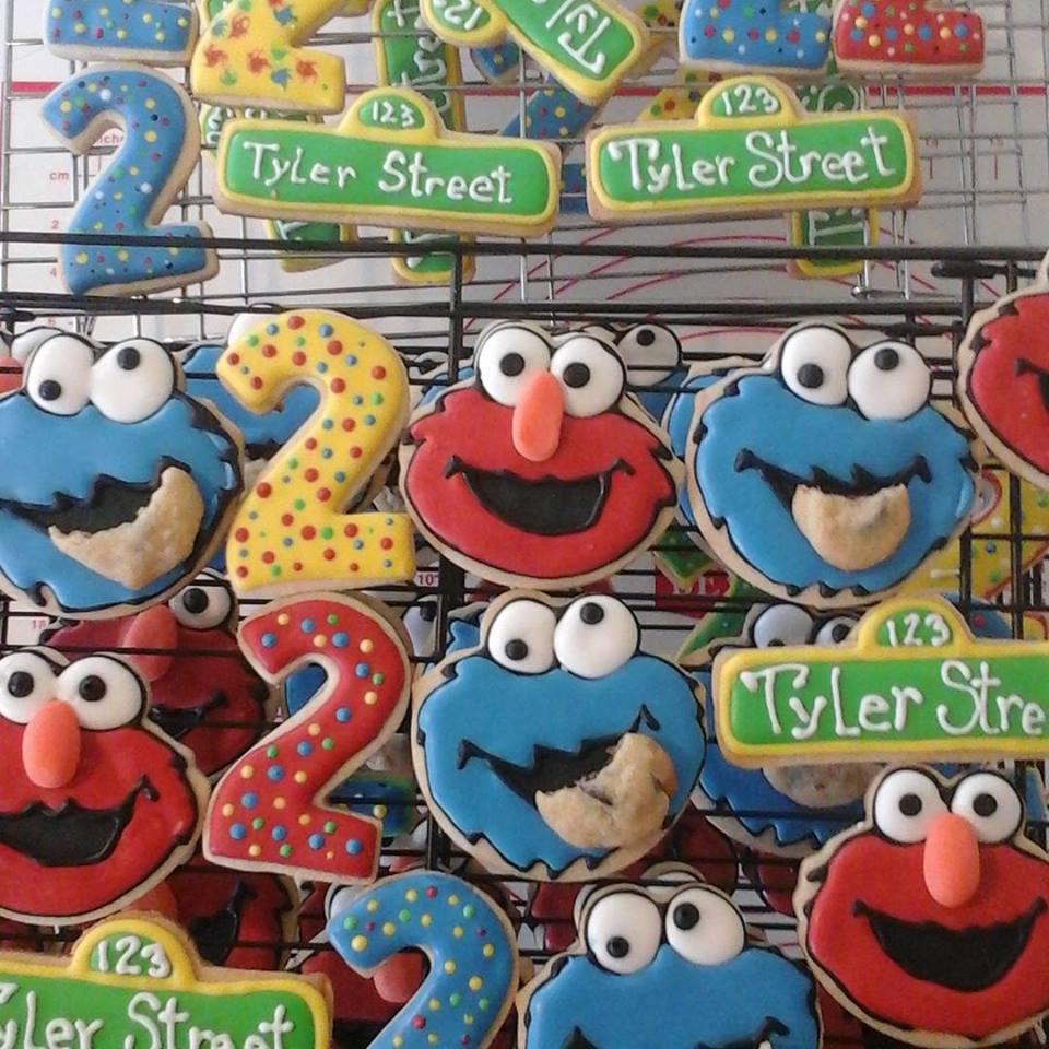 Elmo - Cookie Monster birthday Cookies