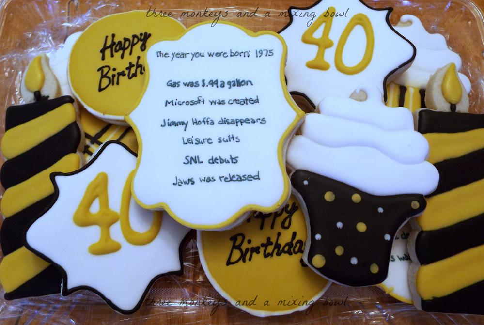 40th birthday cookies