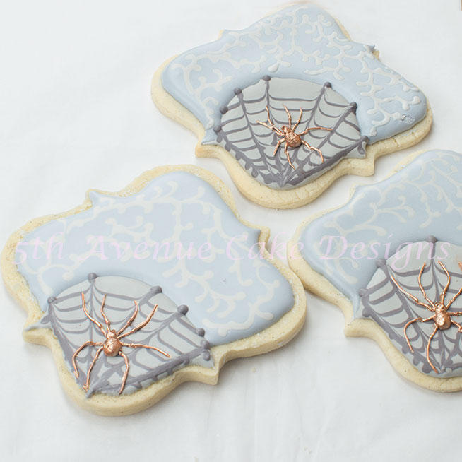 Spooky Spider and Web Cookies