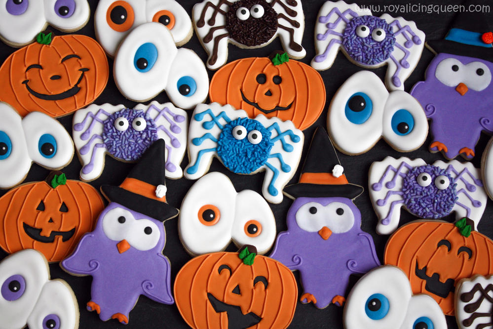 Halloween Cookies - Eyes, Owls, Jack-O-Lanterns, Spiders