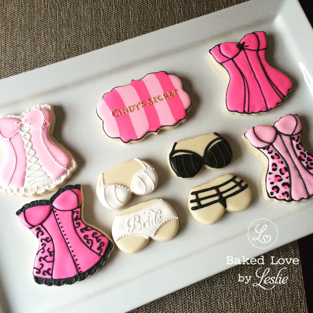 Bachelorette Party Lingerie Cookies - Baked Love by Leslie