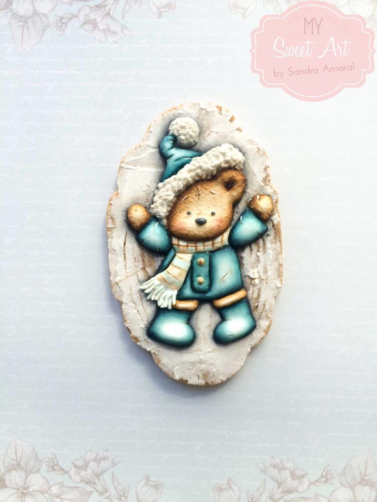 Winter Fun Bear Cookie