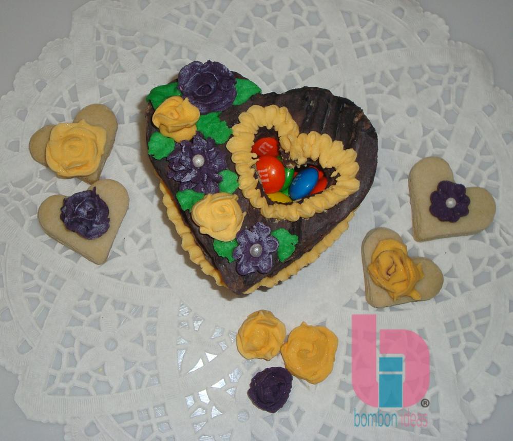 Caja de galletas floral