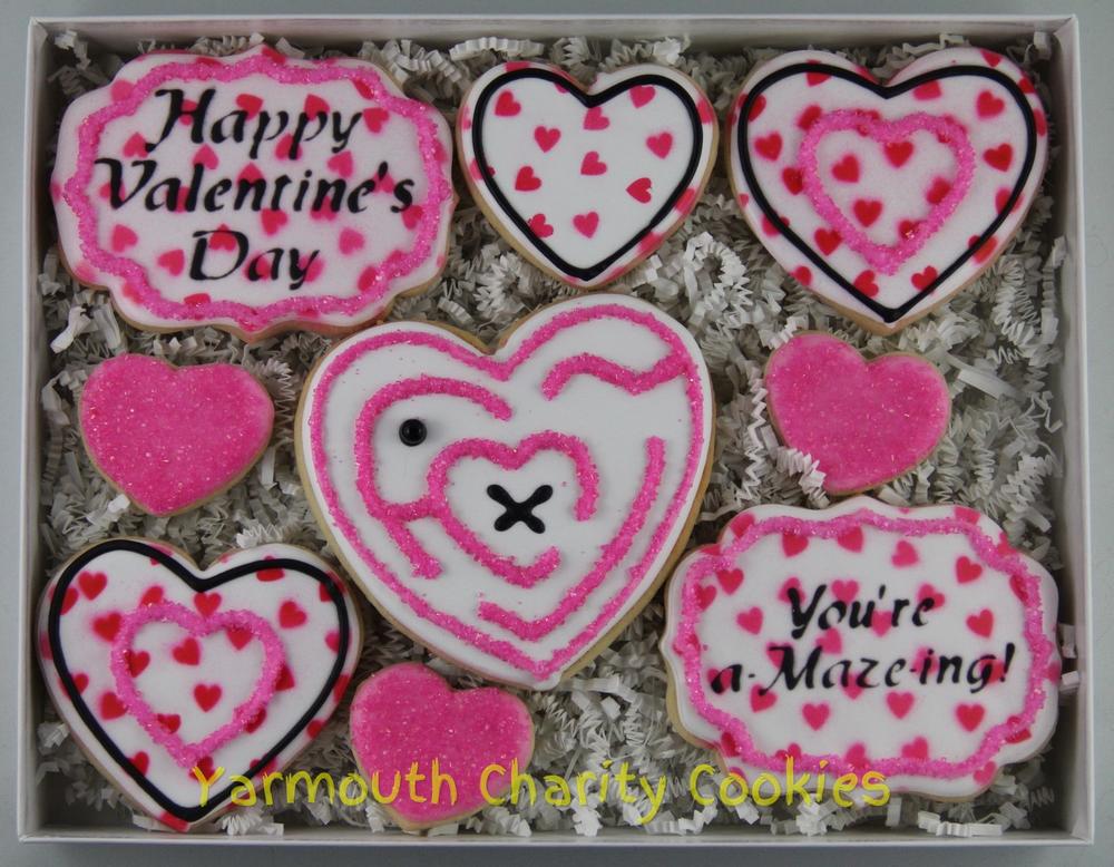 Unpackaged Valentine's Day Cookie Set by Yarmouth Charity Cookies