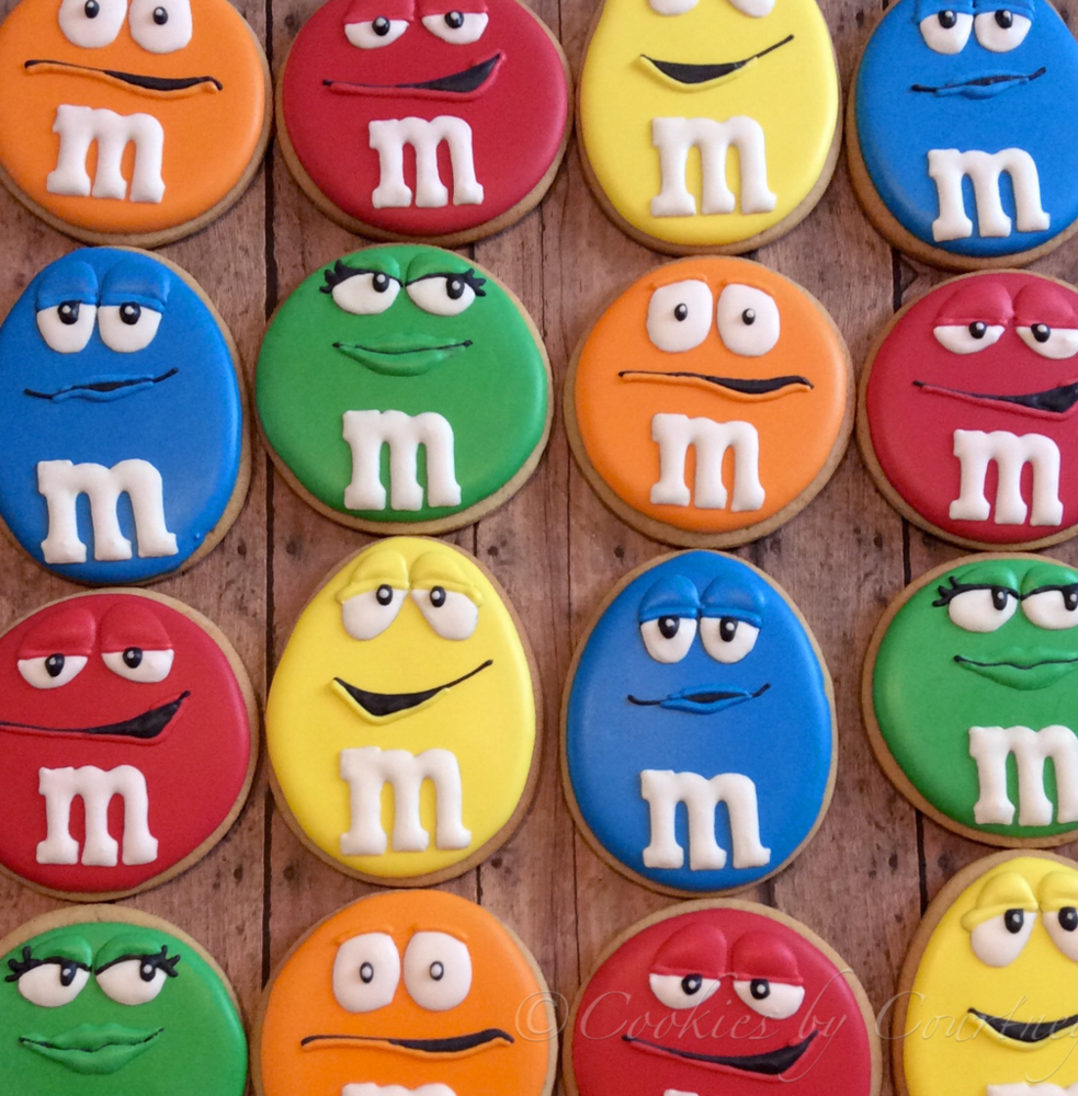 M&amp;M character cookies