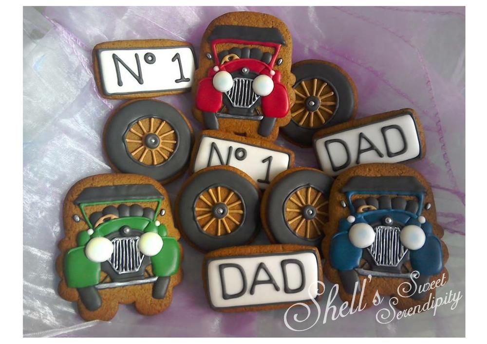 Fathers' Day Vintage Motor Car Cookies by Shell's Sweet Serendipity