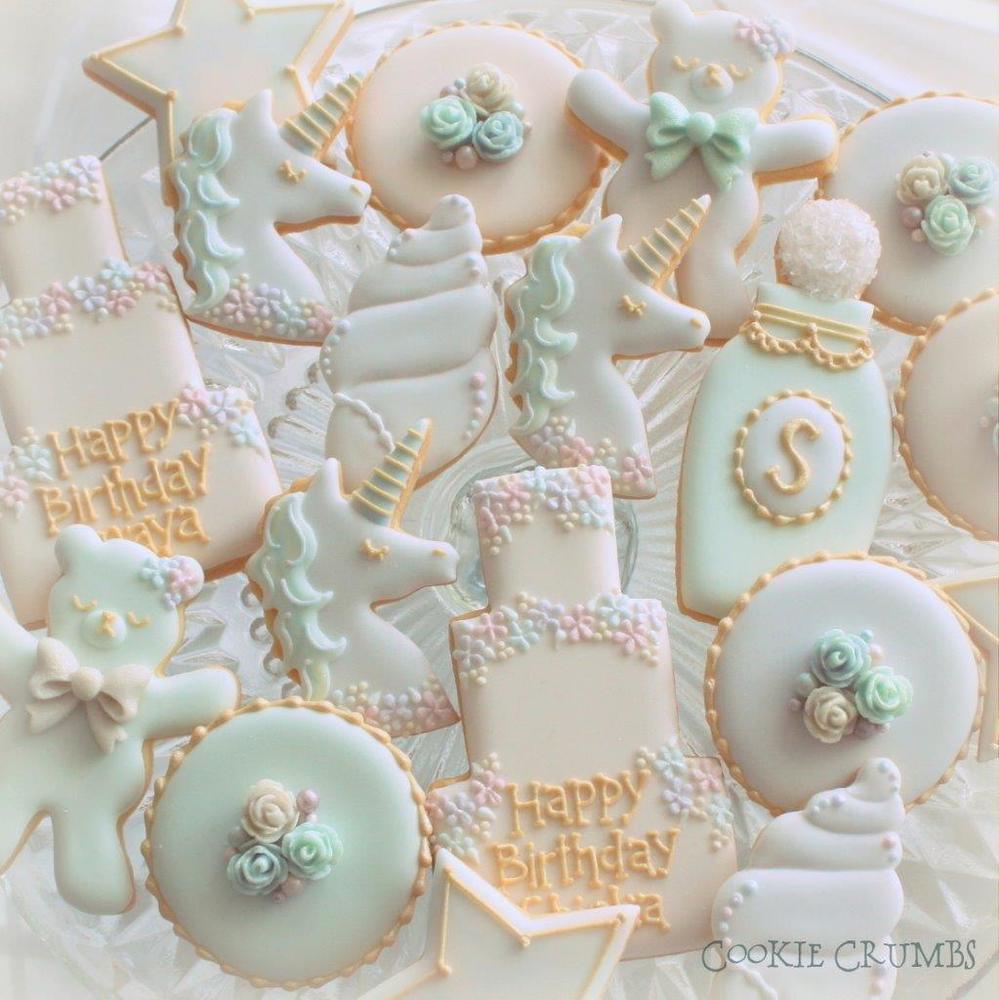 Pastel Birthday Cookies