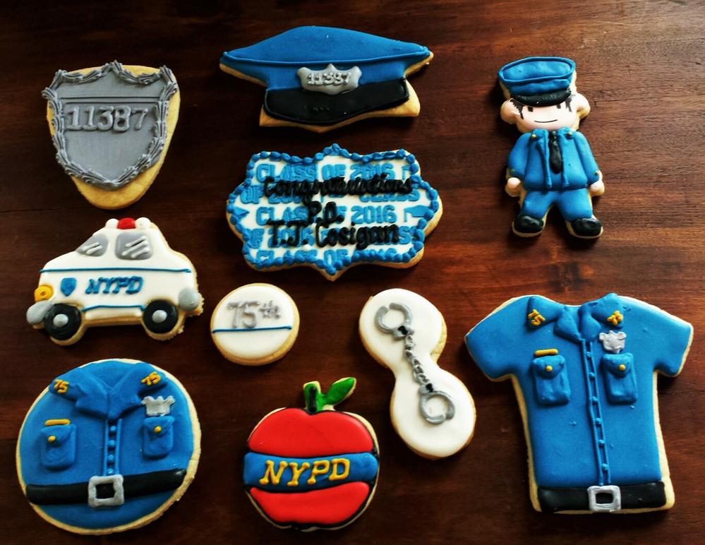 graduation platter for NYPD academy grad