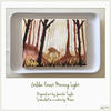 "Golden Forest Morning Light" Stenciled on a Cookie by Manu