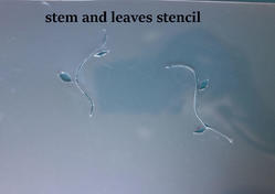stem and leaves stencil