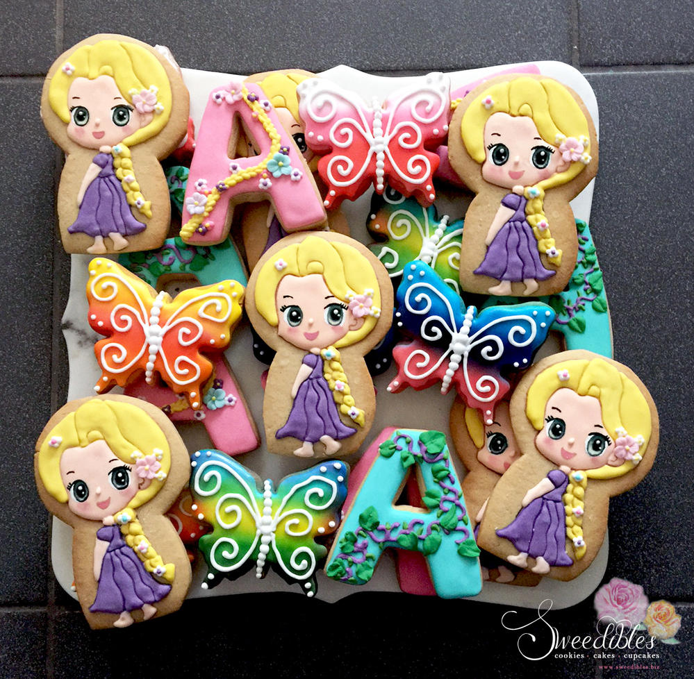 Rapunzel Themed Cookies