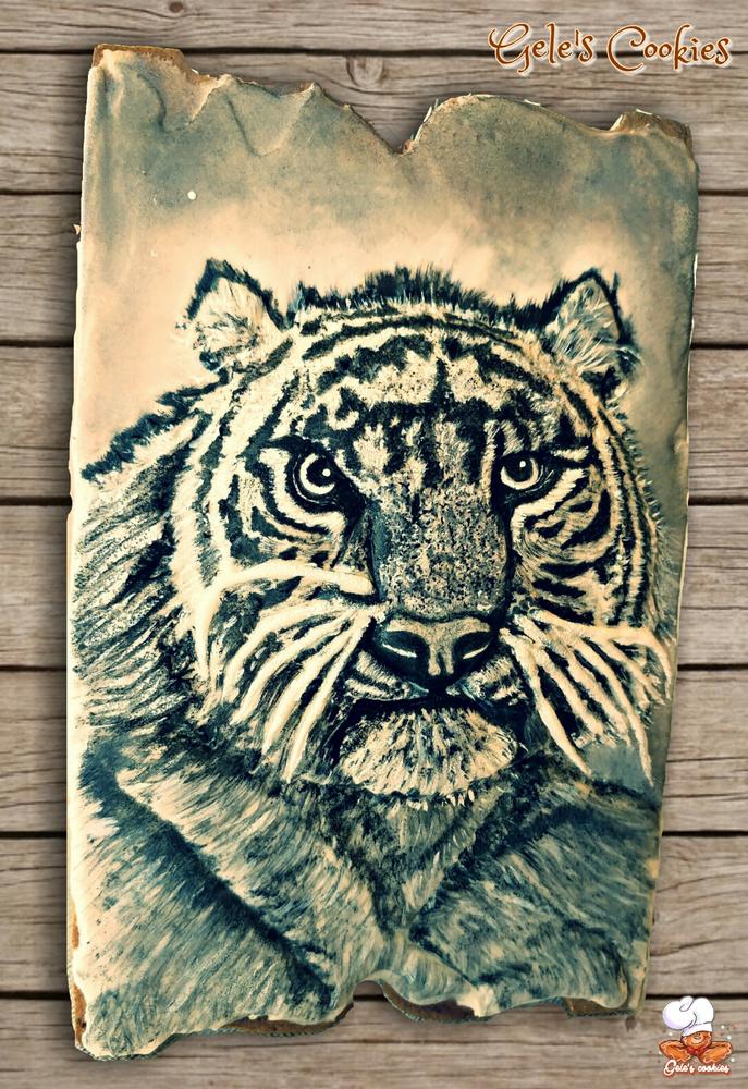 Black and white tiger cookie