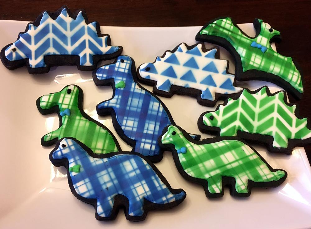 Plaid Dinosaurs with Bow-Ties