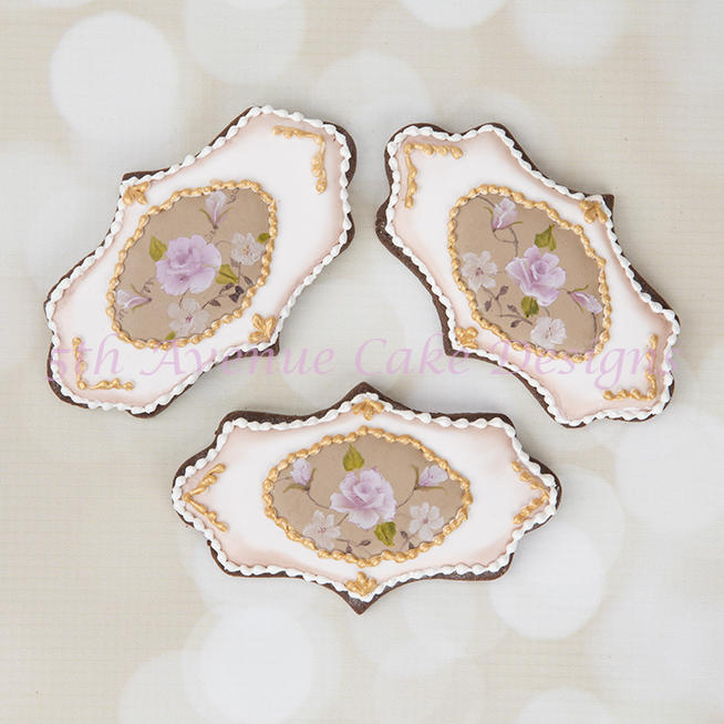 Hand Painted Inspired Vintage Limoges China Rose Cookies