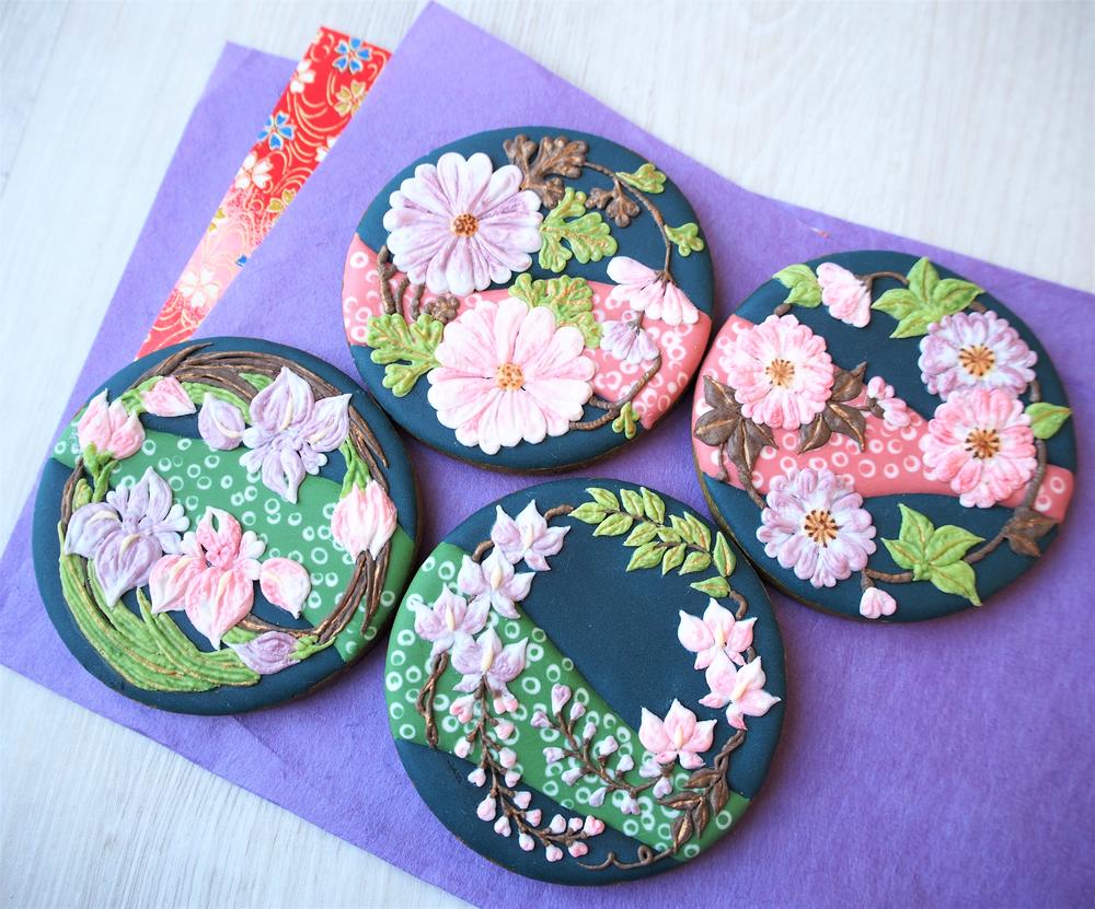 Classic Kimono Pattern ~Flower Circles~