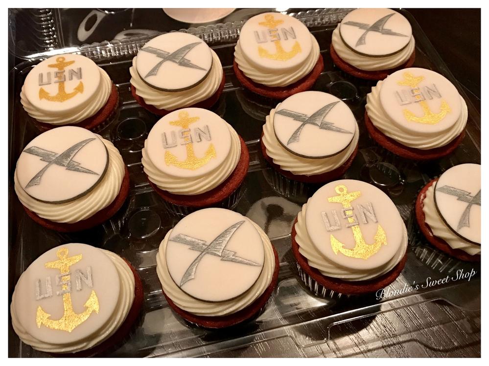 Navy Reenlistment Cupcakes