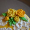 Yellow roses and lace: Toothpick rose - detail 1