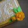 Yellow roses and lace: Toothpick rose - detail 2